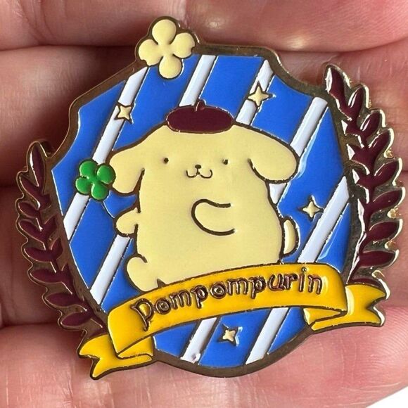 Pompompurin Academia Badge Enamel Pin - Picture 2 of 7